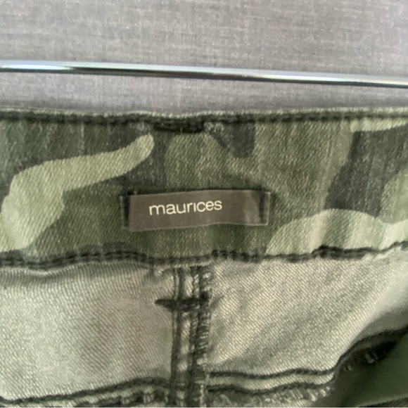 Maurices Skinny Jeans Green Camouflage Sz Large - Picture 4 of 9